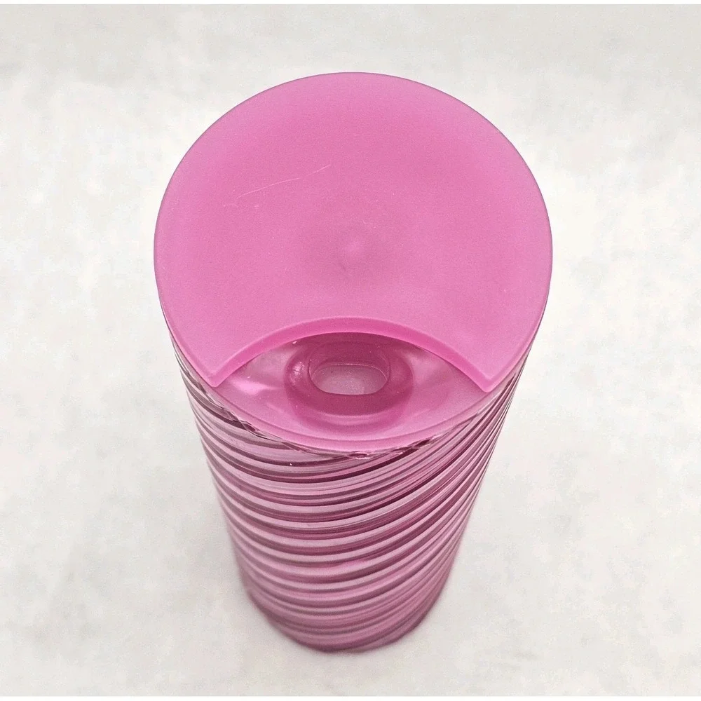 Starbucks 2022 Christmas Holiday Sangria Pink Spiral Textured Tumbler 16oz Cup